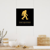 Gone Squatchin Baseball Cap - Sasquatch Silhouette Embroidery, Adjustable Brown Cotton Cap
