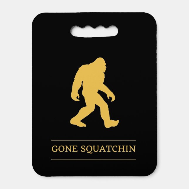 Funny Big Foot Gone Squatchin Sasquatch Seat Cushion (Front Vertical)