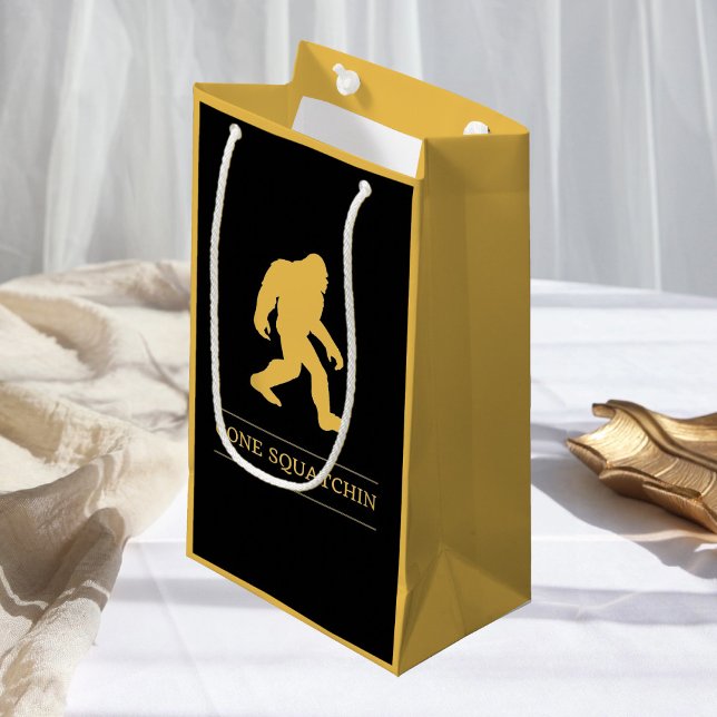 Funny Big Foot Gone Squatchin Sasquatch Small Gift Bag (Creator Uploaded)