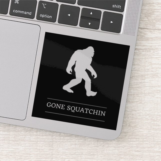 Funny Big Foot Gone Squatchin Sasquatch Sticker (Detail)