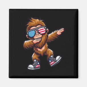 Funny Big Foot Sasquatch 4th Of July  Magnet