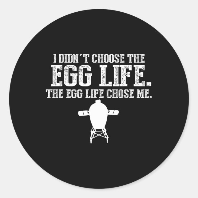 Funny Big Green Bbq Pit Egg Smoker Pitmaster Gift  Classic Round Sticker (Front)