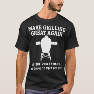 Funny Big Green Bbq Pit Egg Smoker Pitmaster Gift T-Shirt