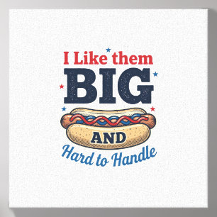 Funny Big Hot Dog Vintage T-Shirt Design_1 Canvas Photo Tile