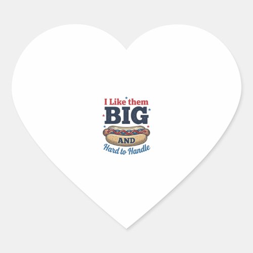 Funny Big Hot Dog Vintage T-Shirt Design_1 Heart Sticker