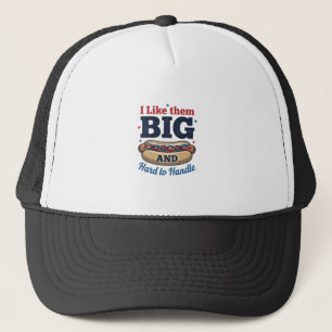 Funny Big Hot Dog Vintage T-Shirt Design_1 Trucker Hat