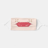 Funny Big Lips Freckles Adult Cloth Face Mask (Front, Folded)