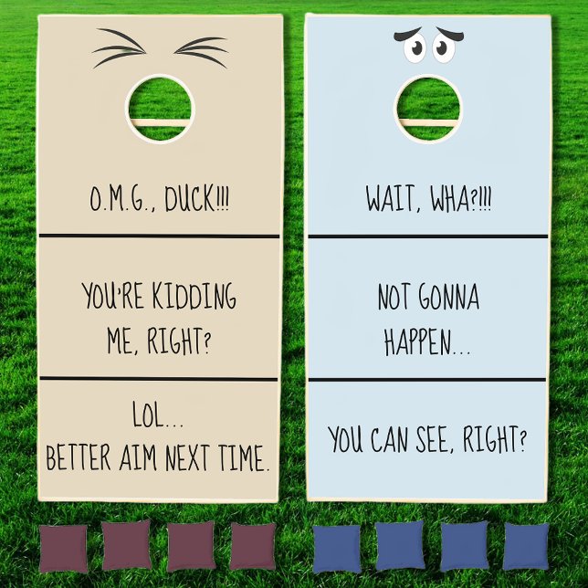 Funny Big Mouth Eye Expression Cornhole Set (Creator Uploaded)