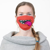 Funny Big Mouth Monster Adult Cloth Face Mask (Worn)
