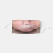 Funny Big Mouth Mustache Smirk Adult Cloth Face Mask (Front, Folded)