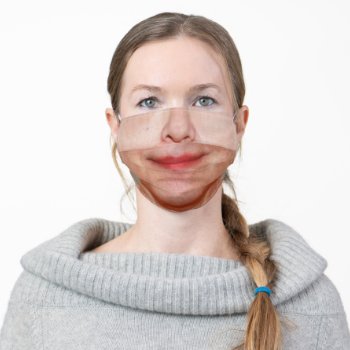 Funny Big Mouth Woman Smile Adult Cloth Face Mask by gravityx9 at Zazzle