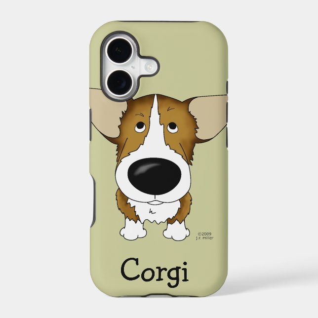Funny Big Nose Corgi Iphone Case (Back)