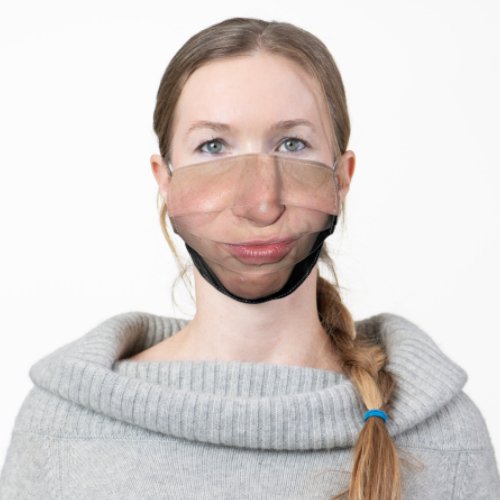 Funny Big Nose Pout Lips Face Mouth Humor Female Adult Cloth Face Mask