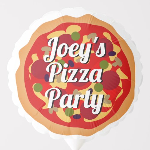 Funny big pepperoni pizza Birthday party balloon