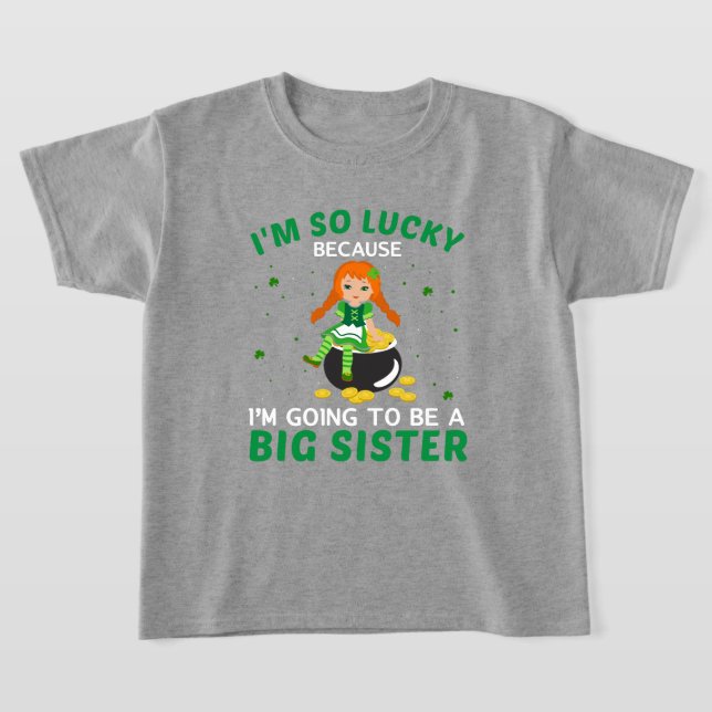 Funny big Sister word art T-Shirt (Laydown)