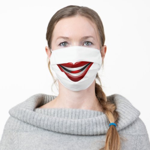 Funny Big Smile Red Lips Adult Cloth Face Mask