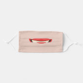 Funny Big Smile with Big Red Lips Adult Cloth Face Mask (Front, Folded)