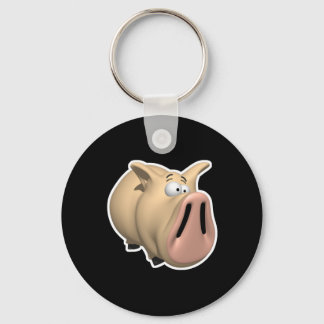 funny big snout pig keychain