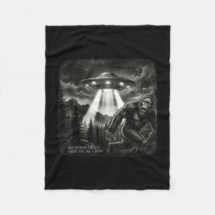 Funny bigfoot alien ufo vintage evidence photo fleece blanket