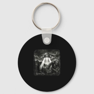 Funny bigfoot alien ufo vintage evidence photo keychain