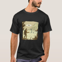 Funny Bigfoot and Nessie Bruh Moment Beer T Shirt