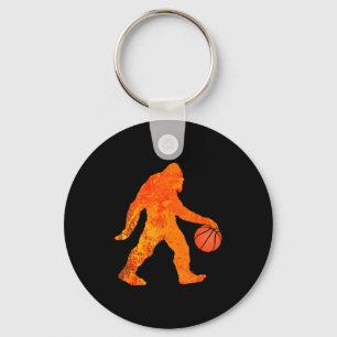 Funny Bigfoot Basketball Shirt For Boys Girls Yout Keychain