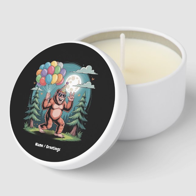 Funny Bigfoot Birthday Party Bash Balloons Mini Candle Favors (Corner)