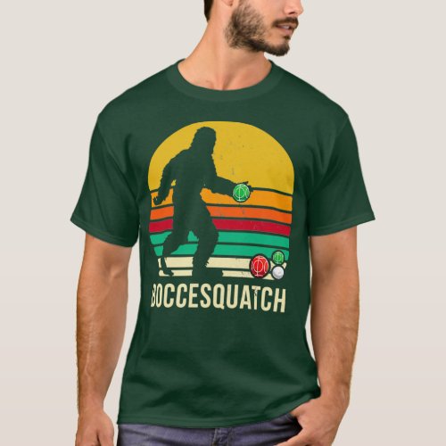 Funny Bigfoot Bocce Yeti Sasquatch Bocce Ball Boce T_Shirt