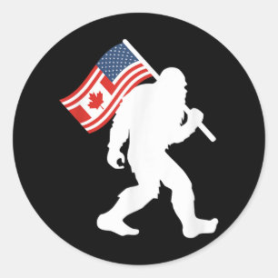 Funny Bigfoot Canada The 51 State Trump Canada U.s Classic Round Sticker