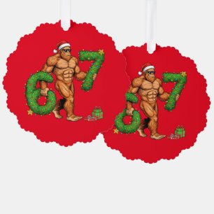 Funny Bigfoot Christmas Ornament – Paper Design Card