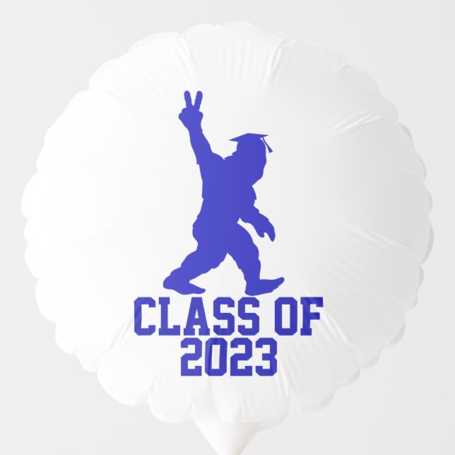 Funny Bigfoot Class of 2023 - Graduation 2023 Balloon (Front)