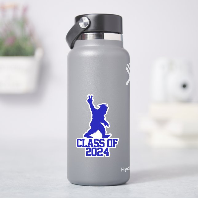 Funny Bigfoot Class of 2024 - Graduation 2024 Sticker (HydroFlask)