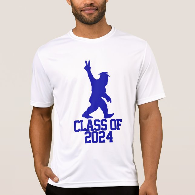 Funny Bigfoot Class of 2024 - Graduation 2024 T-Shirt (Front)