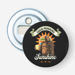 Funny Bigfoot Coffee Morning Humor Bottle Opener