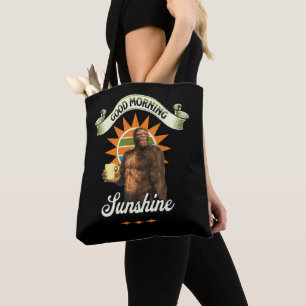 Funny Bigfoot Coffee Morning Humor Tote Bag