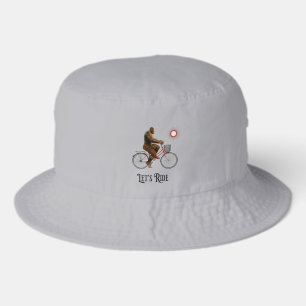 Funny Bigfoot Cycling Adventure Retro Bucket Hat