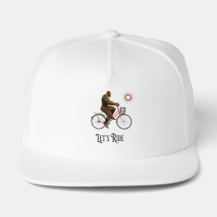 Funny Bigfoot Cycling Adventure Retro Snap Back Hat
