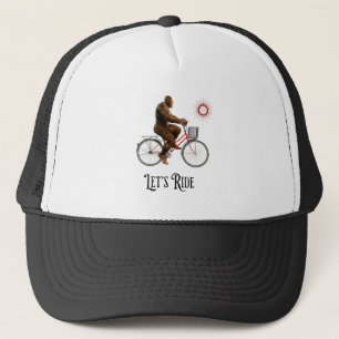 Funny Bigfoot Cycling Adventure Retro Trucker Hat