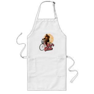 Funny Bigfoot Cycling, Let’s Ride Long Apron