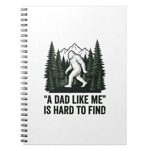 Funny Bigfoot Dad Vintage Forest Shirt Design_1 Notebook
