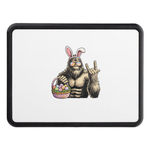 Funny Bigfoot Easter Egg Rock Sasquatch Easter Day Hitch Cover