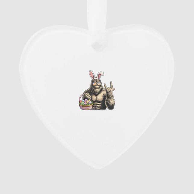 Funny Bigfoot Easter Egg Rock Sasquatch Easter Day Ornament (Front)
