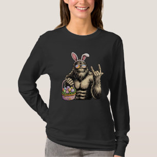 Funny Bigfoot Easter Egg Rock Sasquatch Easter Day T-Shirt