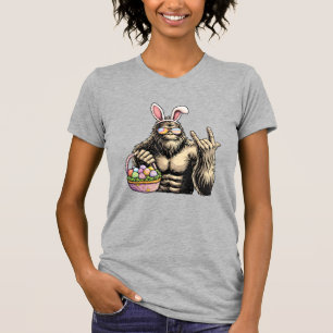 Funny Bigfoot Easter Egg Rock Sasquatch Easter Day T-Shirt