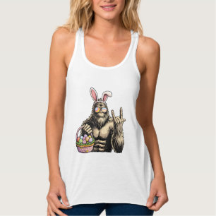 Funny Bigfoot Easter Egg Rock Sasquatch Easter Day Tank Top