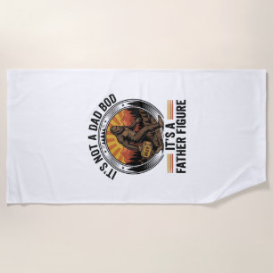 Funny Bigfoot Father Figure Beer Vintage T-Shirt D Beach Towel