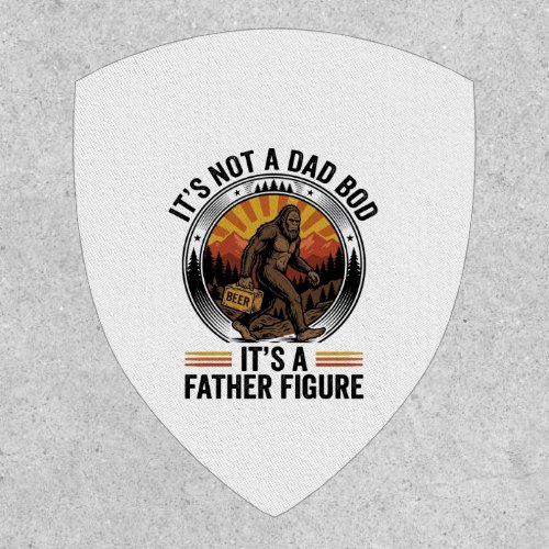 Funny Bigfoot Father Figure Beer Vintage T-Shirt D Patch