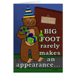 Funny Bigfoot Father's Day Pun Sasquatch Dad Card