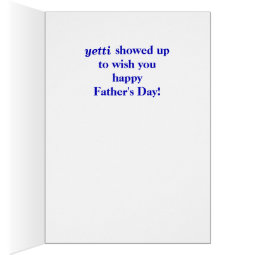 Funny Bigfoot Father's Day Pun Sasquatch Dad Card | Zazzle