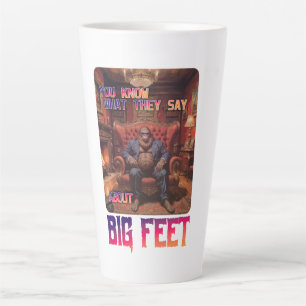 Funny Bigfoot Feet Meme Latte Mug
